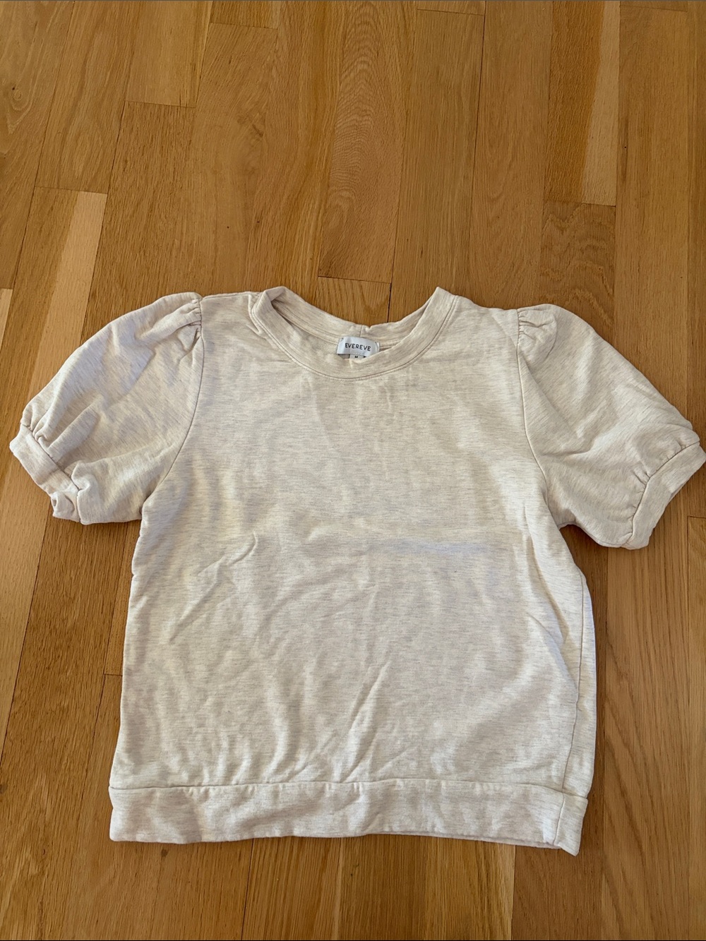 Evereve Cream Puff Sleeve Short Sleeve Tee